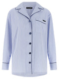 Dolce & Gabbana Blue Cotton Blouse