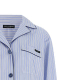 Dolce & Gabbana Blue Cotton Blouse