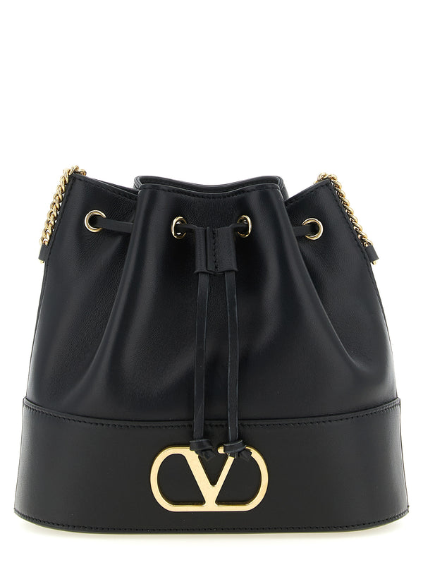 Valentino Garavani Black Lamb Leather Crossbody Bag