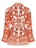 Dolce & Gabbana Orange Silk Blouse