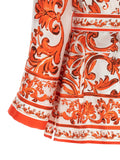 Dolce & Gabbana Orange Silk Blouse