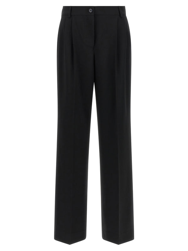 Dolce & Gabbana Black Virgin Wool Casual Pants