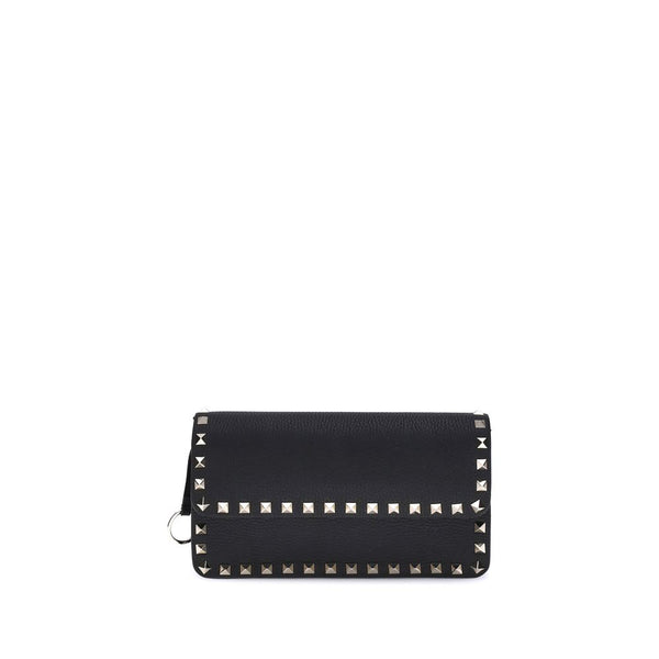Valentino Garavani Black Calf Leather Bos Taurus Wallet