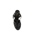 Saint Laurent Black Calf Leather Bos Taurus Platform Sandals