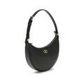 Valentino Garavani Black Calf Leather Bos Taurus Shoulder Bag