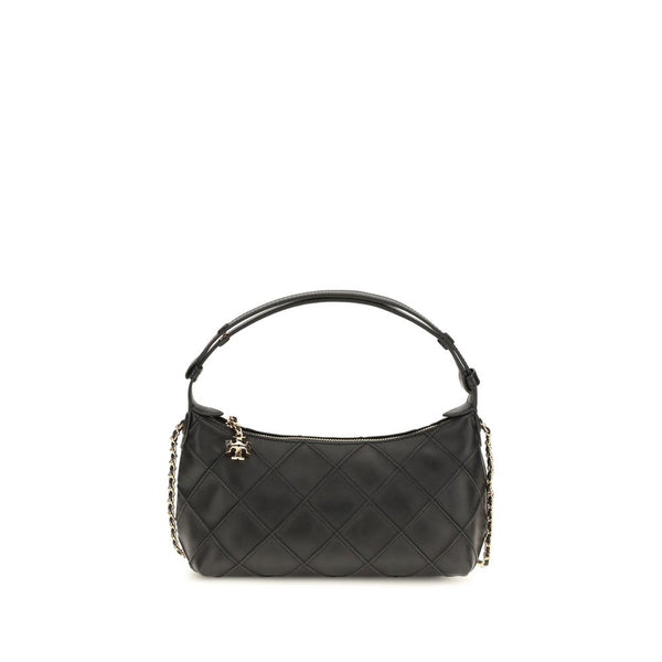 Tory Burch Black Lamb Ovis Aries Aries Clutch Bag