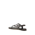 Chloé Black Calf Leather Bos Taurus Flat Sandals