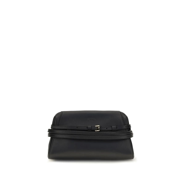 Moschino Black Goatskin Clutch Bag