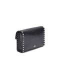 Valentino Garavani Black Calf Leather Bos Taurus Shoulder Bag