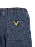 Valentino Garavani Blue Cotton Bermuda Shorts
