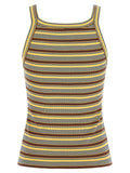 Fendi Multicolor Cotton Sleeveles T-Shirt