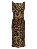 Dolce & Gabbana Brown Silk Midi Dress