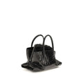 The Attico Black Calf Leather Bos Taurus Handbag