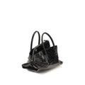 The Attico Black Calf Leather Bos Taurus Handbag