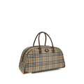 Burberry Beige Check Cotton Travel Bag