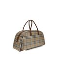 Burberry Beige Check Cotton Travel Bag