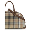 Burberry Beige Check Cotton Travel Bag