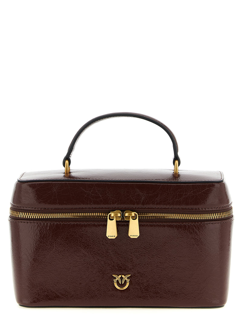 PINKO Brown Calfskin Handbag