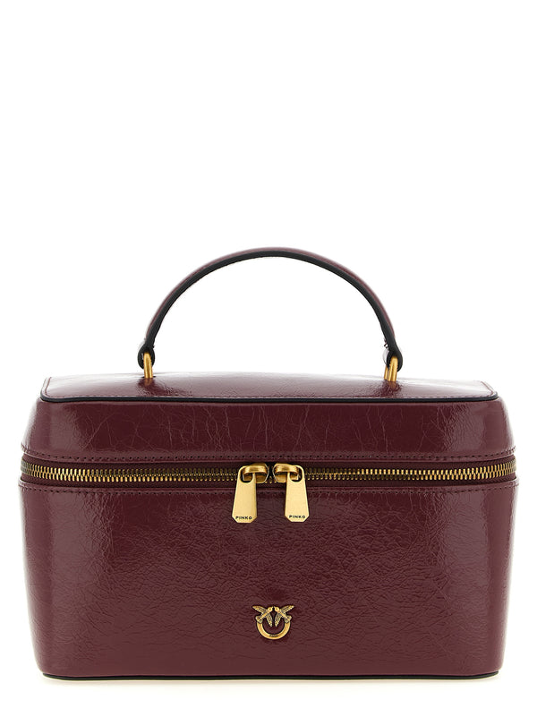PINKO Bordeaux Calfskin Handbag