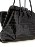 The Attico Brown Bovine Leather Shoulder Bag