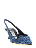 Jimmy Choo Multicolor Tencel Mid Heel Pumps