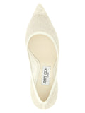 Jimmy Choo White Tencel High Heel Pumps
