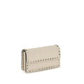 Valentino Garavani Beige Calf Leather Bos Taurus Wallet