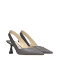 Jimmy Choo Gray Leather Heeled Sandals