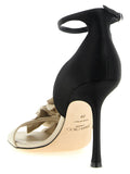 Jimmy Choo Multicolor Tencel Stiletto Heel Sandals
