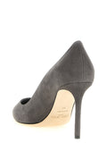 Jimmy Choo Gray Leather High Heel Pumps