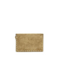 Valentino Garavani Beige Suede Leather Clutch Bag