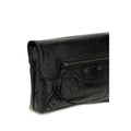 Balenciaga Black Lamb Ovis Aries Aries Clutch Bag