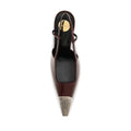 Saint Laurent Bordeaux Calf Leather Bos Taurus High Heel Pumps