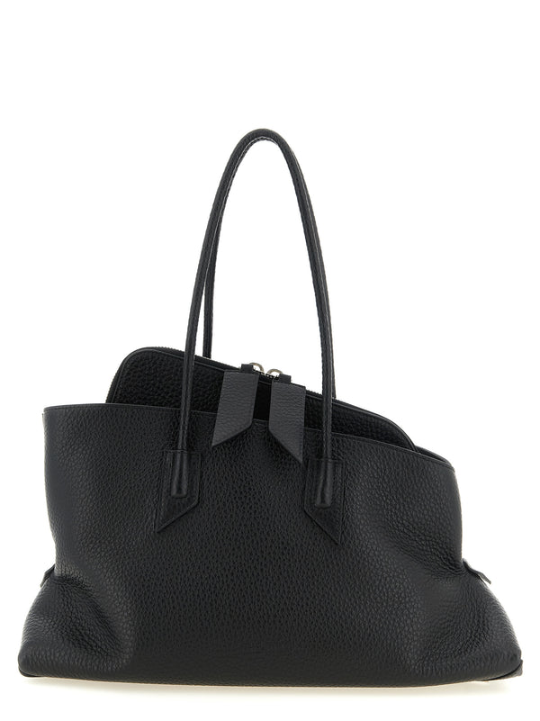 The Attico Black Bovine Leather Shoulder Bag