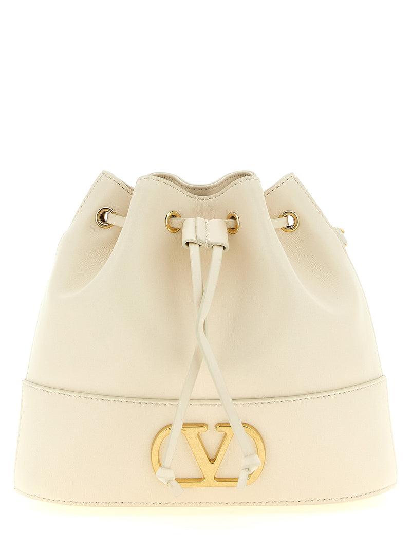 Valentino Garavani White Lamb Leather Crossbody Bag