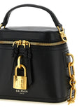 Balmain Black Buffalo Leather Handbag