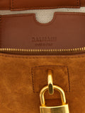 Balmain Brown Calfskin Handbag