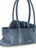 The Attico Blue Cotton Shoulder Bag