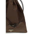 Prada Brown Polyamide Clutch Bag