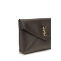 Saint Laurent Brown Lamb Ovis Aries Aries Clutch Bag
