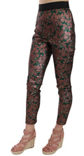 Dolce & Gabbana Multicolor Iridescent Brocade Jacquard Trousers Crop Pants