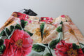 Dolce & Gabbana Multicolor Flora Printed High Waist Cropped Trouser Pants