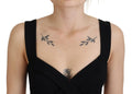 Dolce & Gabbana Black Viscose Bodycon Sheath Midi Dress