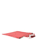 Prada Red Jersey Fabric Logo Shoulder Shopping Tote Bag