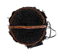 Dolce & Gabbana Beige Straw Snakeskin Pom Pom Crystal AGNESE Bag