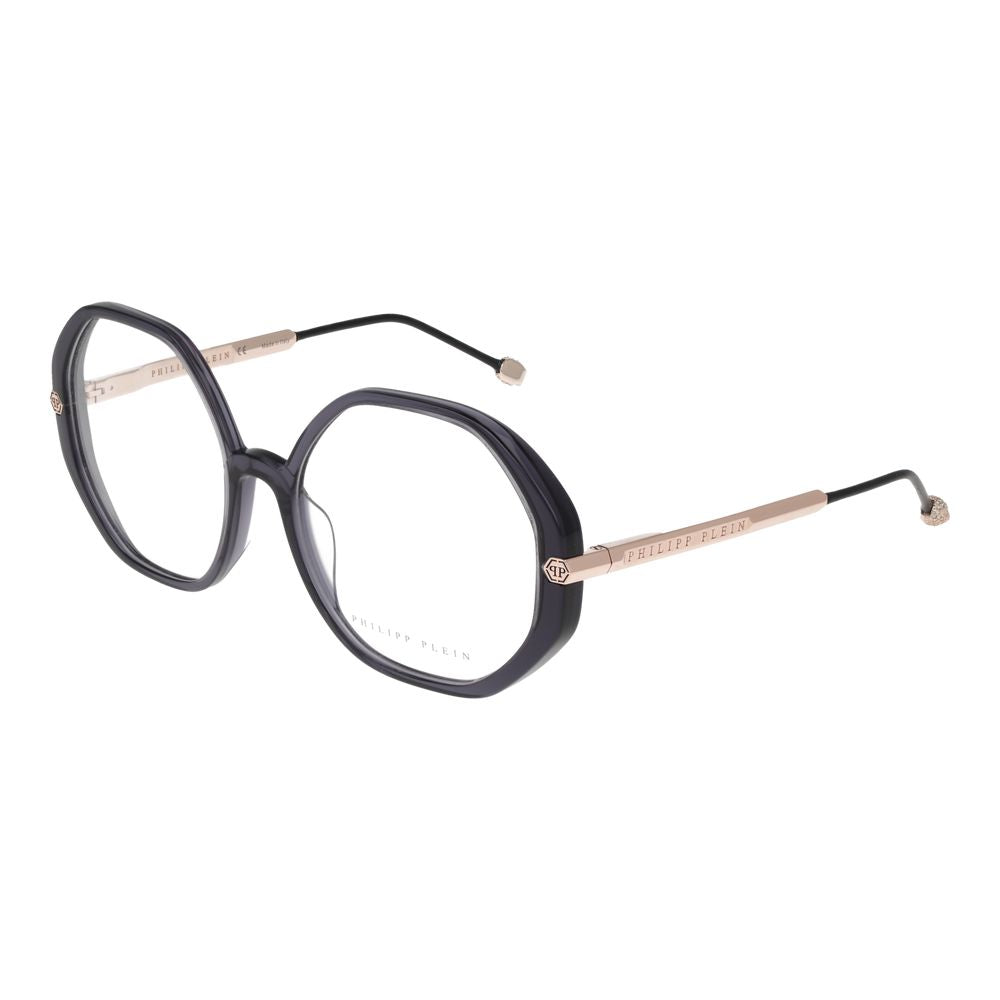 Philipp Plein Gray Cellulose Acetate Glasses (Frames)