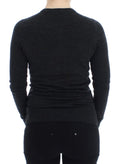 Dolce & Gabbana Gray Wool Button Cardigan Sweater
