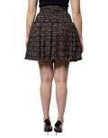Dolce & Gabbana Multicolor High Waist Tartan Tweed Mini Skirt