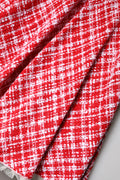 Dolce & Gabbana Red White High Waist A-line Above Knee Skirt