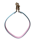 Dolce & Gabbana Pink Blue Leather Handle Bag Shoulder Strap